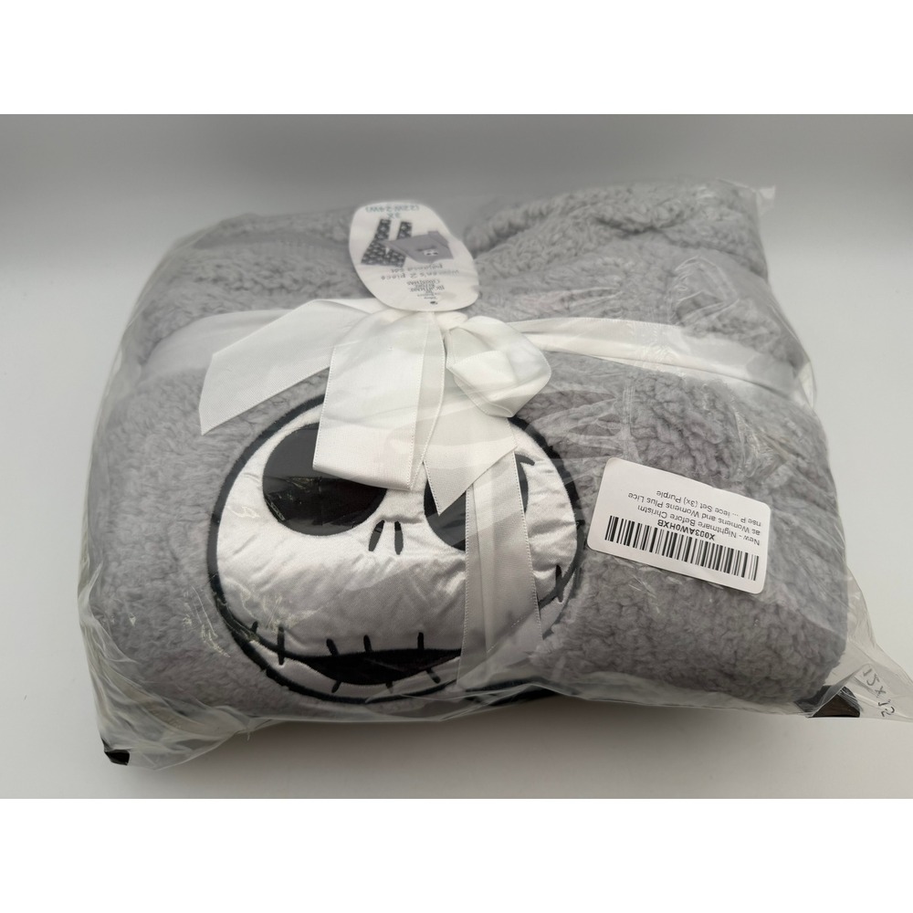 Disney Nightmare Before Christmas Jack Skellington Pajama Set 3X Plus Sherpa